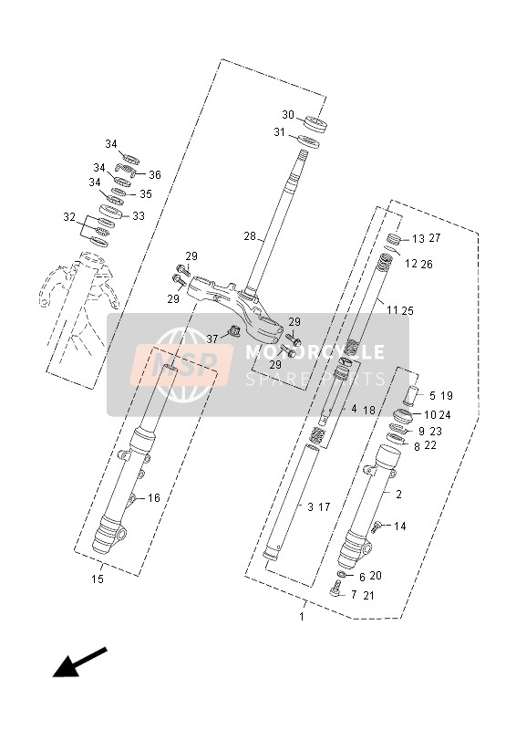 Yamaha YP125R X-MAX 2012 Steering for a 2012 Yamaha YP125R X-MAX